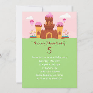 Princess Castle Birthday Party Invitation