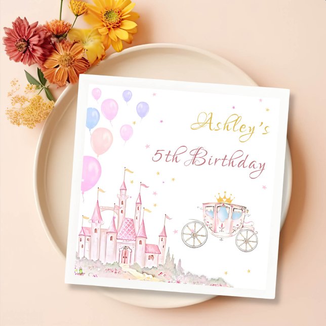Princess Castle Birthday Party Napkins (Creator Uploaded)