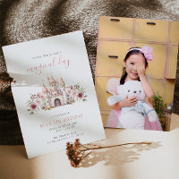 Princess Castle Birthday Photo Invitation Girls