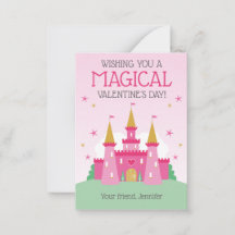 Princess Castle Classroom Valentine Cards for Kids