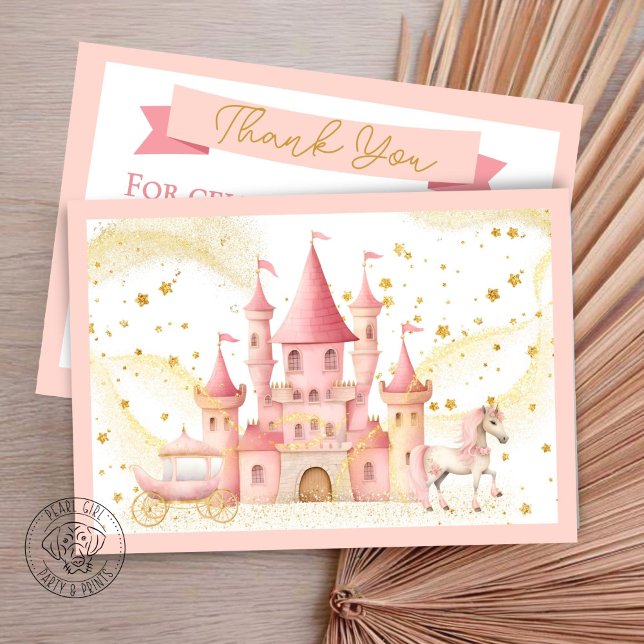 Princess Castle Flat Thank You Card (Creator Uploaded)