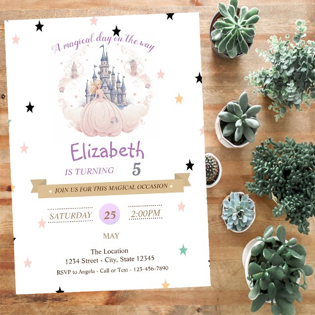 Princess Castle Hearts Birthday Invitation (Creator Uploaded)