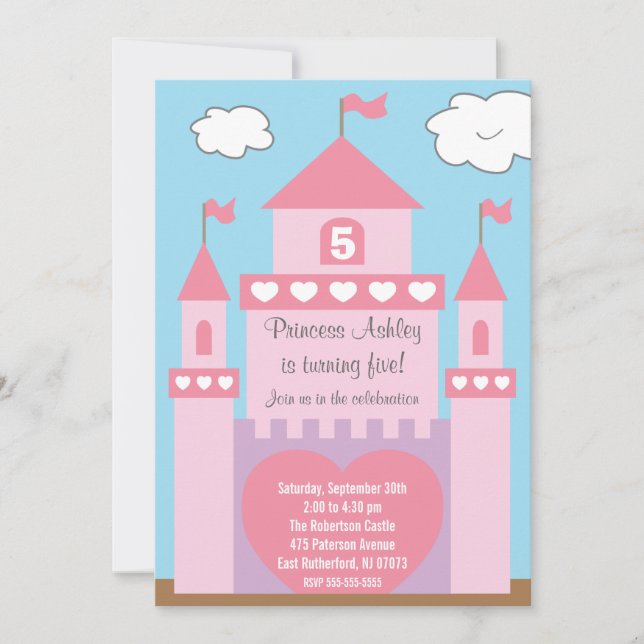 Princess Castle Invitation (Front)