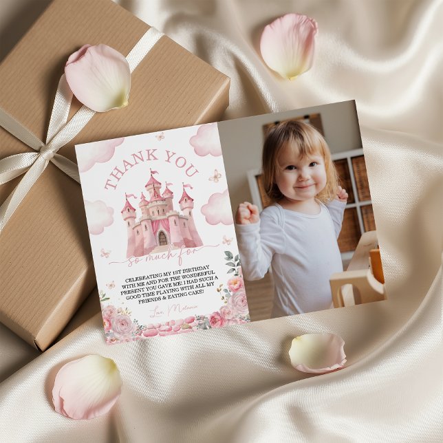 Princess Castle Photo Thank You Card (Creator Uploaded)