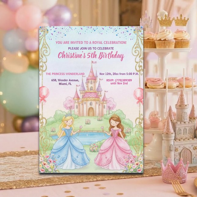 Princess Castle Royal 5th Birthday Party Invitation (Creator Uploaded)