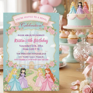 Princess Castle Royal 8th Birthday Party Invitation