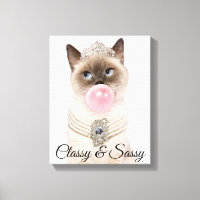 Princess Cat Blowing Bubble Gum