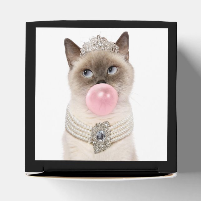 Princess Cat Blowing Bubble Gum Favour Box (Top)