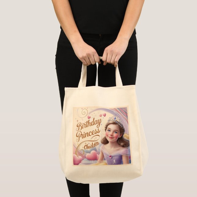 Princess Celebration Happy Birthday Tote Bag (Front (Product))