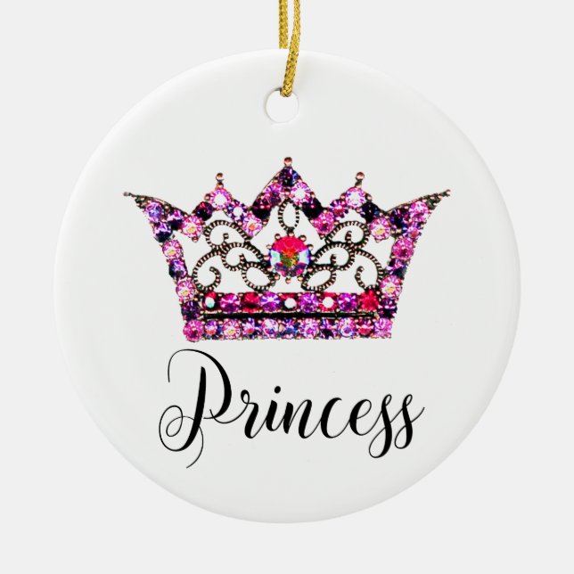 "Princess" Ceramic Ornament (Front)