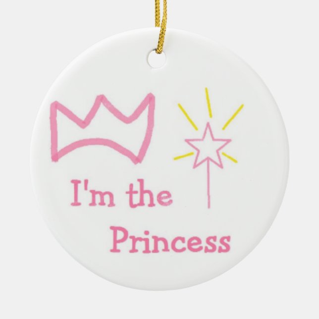 Princess Ceramic Tree Decoration (Front)