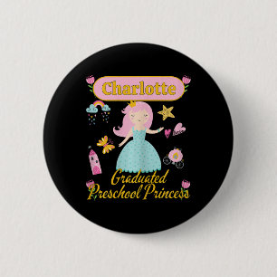 Princess Charlotte 2026 Personalised Preschool Gra 6 Cm Round Badge