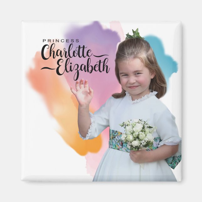 Princess  Charlotte Elizabeth  6th Birthday Magnet (Front)