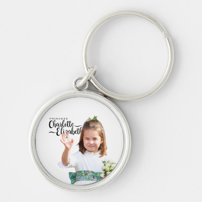 Princess  Charlotte Elizabeth  6th Birthday Magnet Key Ring (Front)