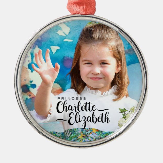 Princess Charlotte Elizabeth 7th Metal Ornament (Front)