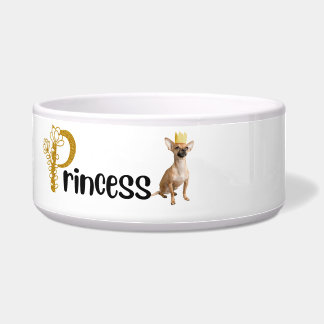 Princess Chihuahua - dogs ceramic bowl