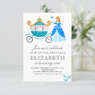 Princess Cinderella Birthday Party Decoration Invitation