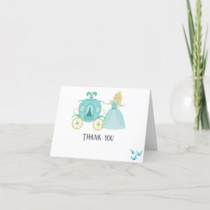 Princess Cinderella Birthday Party Decoration Thank You Card