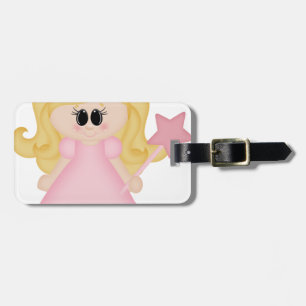 Princess cinderella  in pink luggage tag