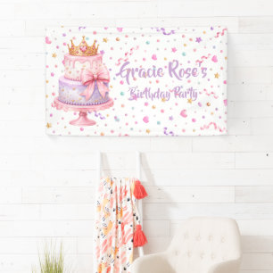 Princess Confetti Birthday Party Welcome Banner