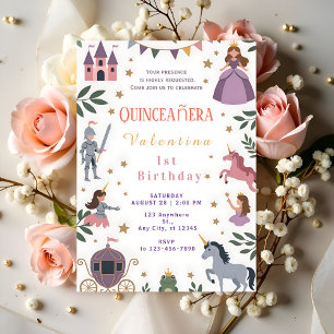 Princess Crown 1st Birthday  Invitation