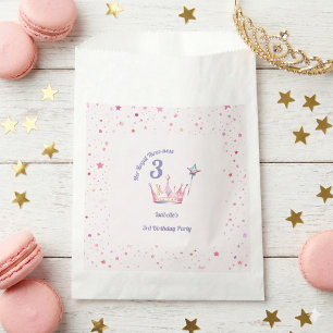 Princess Crown 3rd Birthday Royal Threeness Favour Bags
