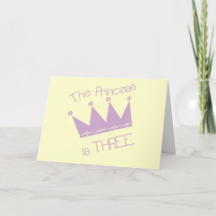 Princess Crown 3rd Birthday Tshirts and Gifts Card
