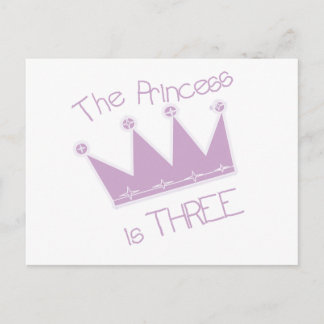 Princess Crown 3rd Birthday Tshirts and Gifts Postcard