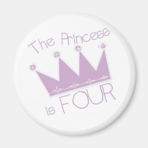 Princess Crown 4th Birthday Tshirts Magnet