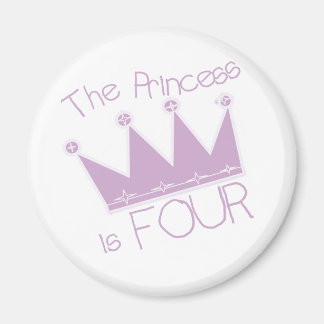 Princess Crown 4th Birthday Tshirts Magnet