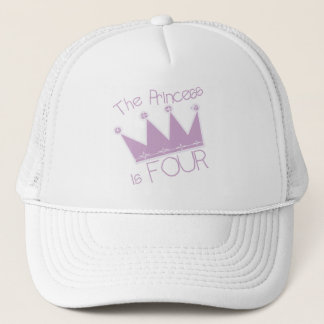 Princess Crown 4th Birthday Tshirts Trucker Hat