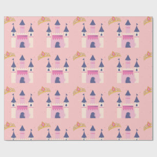 Princess Crown and Castle Wrapping Paper