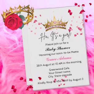 Princess Crown (baby girl) Baby Shower Invitation