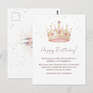 Princess Crown Birthday Party Postcard