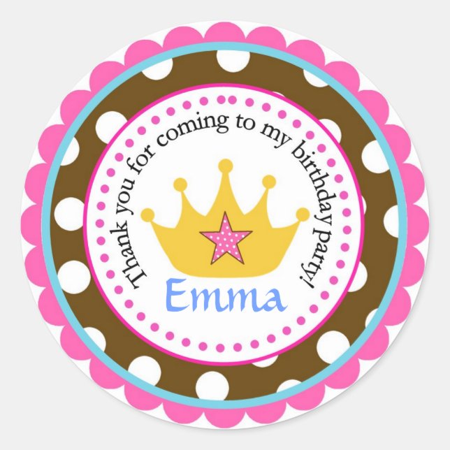 Princess Crown Labels (Front)