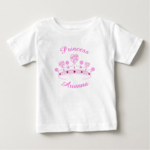 Princess Crown Personalised Baby T-Shirt