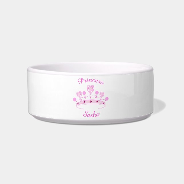 Princess Crown Personalised Bowl (Front)
