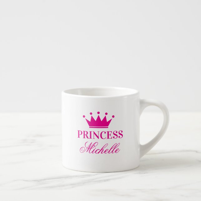 Princess Crown Personalised Espresso Mug (Right)