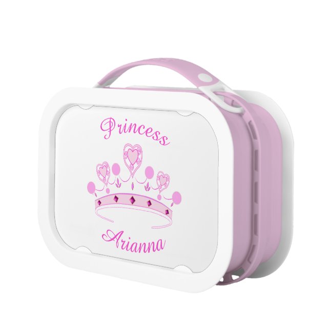 Princess Crown Personalised Lunch Box (Left)
