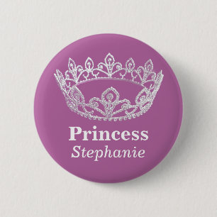 Princess Crown Pin Button