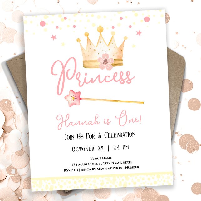 Princess Crown Pink 1st Girl Birthday Budget (Creator Uploaded)
