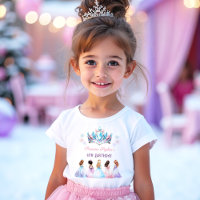 Princess Crown Pink Blue Winter Girl Birthday
