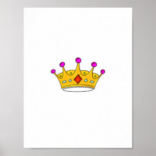 Princess crown, prince crown, crown theme poster