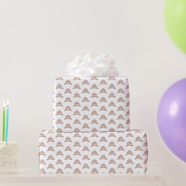 Princess Crown Wrapping Paper Roll (Party Gifts)
