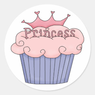 Princess Cupcake Classic Round Sticker