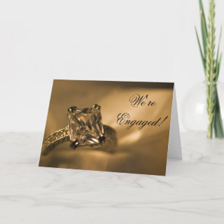 Princess Cut Diamond Ring Engagement Announcement
