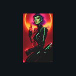 Princess Cybrella at the Cyberpunk Ball Canvas Print<br><div class="desc">Princess Cybrella at the Cyberpunk Ball. 2023, Ken Gage. Digital art: pop surrealism.</div>