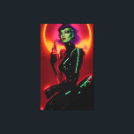 Princess Cybrella at the Cyberpunk Ball Canvas Print<br><div class="desc">Princess Cybrella at the Cyberpunk Ball.  2023,  Ken Gage.  Digital art: pop surrealism.</div>