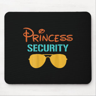 Princess Dad Security Halloween Men Matching Black Mouse Pad