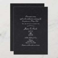 Princess Damask Black Elegant Storybook Wedding